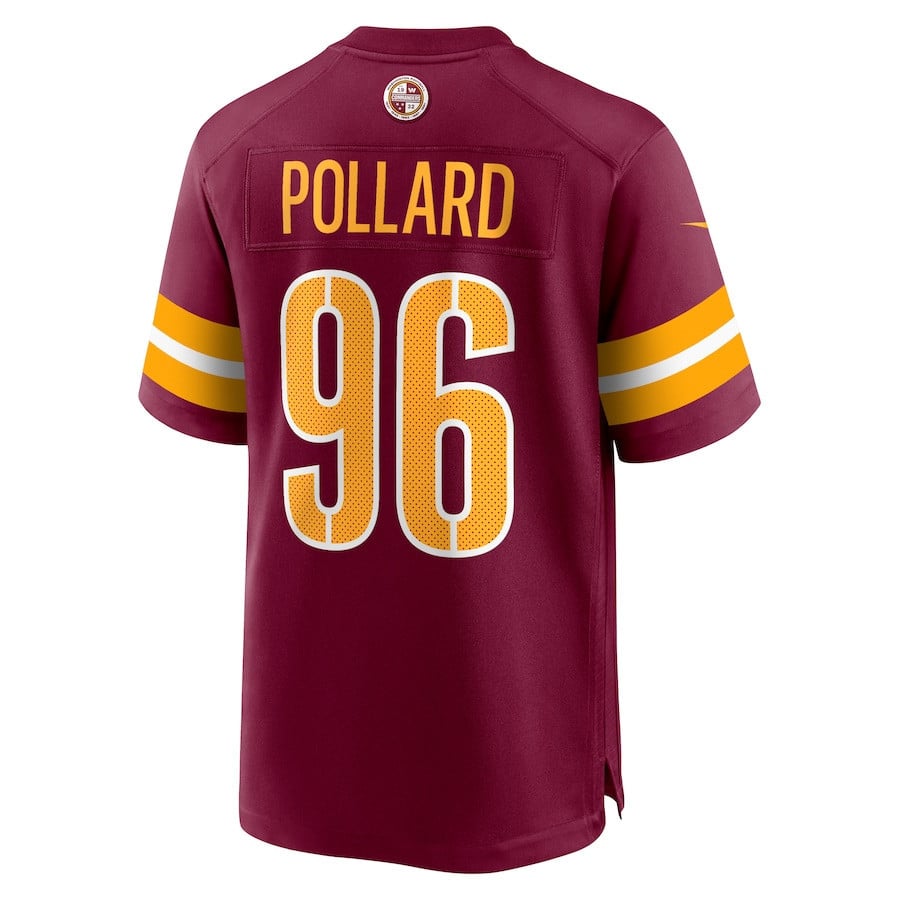 Norell Pollard #96 Washington Commanders Super Bowl LIX Jersey - Men's - Burgundy JS9565 Saliibo - Image 3