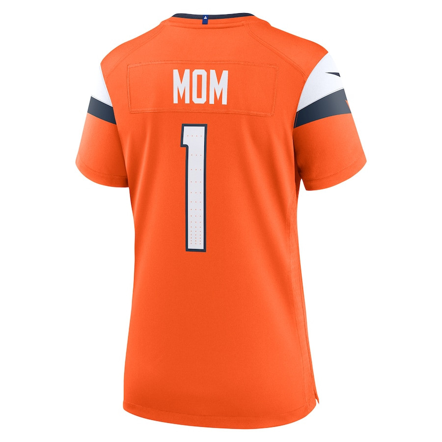 Number 1 Mom Denver Broncos Women's Game Jersey - Orange JS7602 Saliibo - Image 3