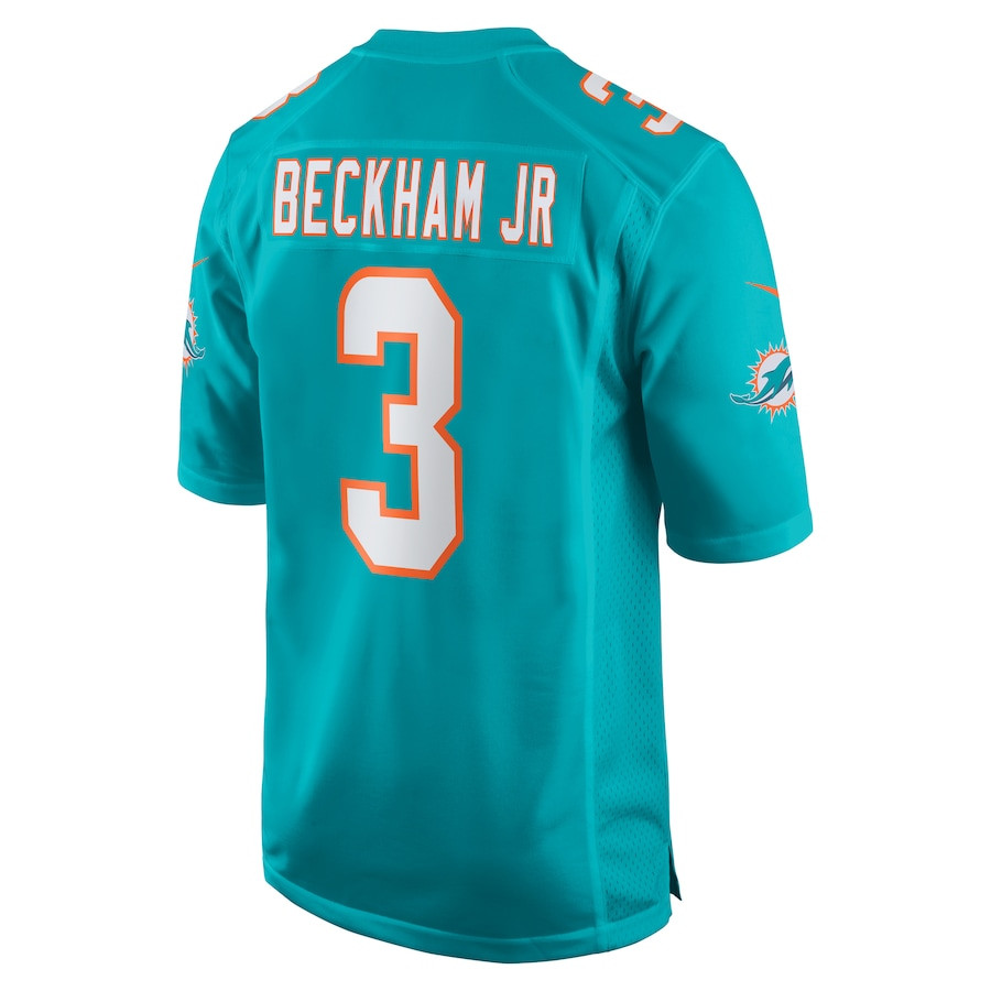 Odell Beckham Jr. 3 Miami Dolphins Game Men Jersey - Aqua JS3689 Saliibo - Image 3