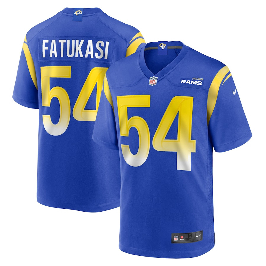 Olakunle Fatukasi 54 Los Angeles Rams Game Men Jersey - Royal JS3643 Saliibo