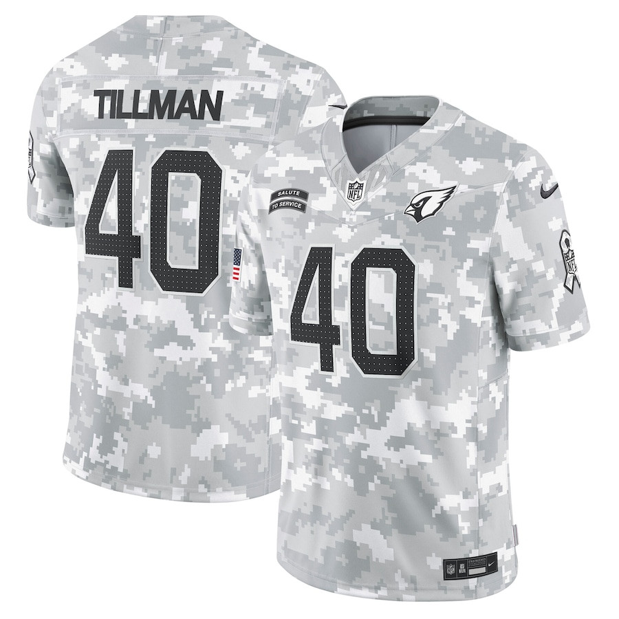 Pat Tillman 40 Arizona Cardinals 2024 Salute to Service Retired Player Limited Men Jersey - Arctic Camo JS1986 Saliibo