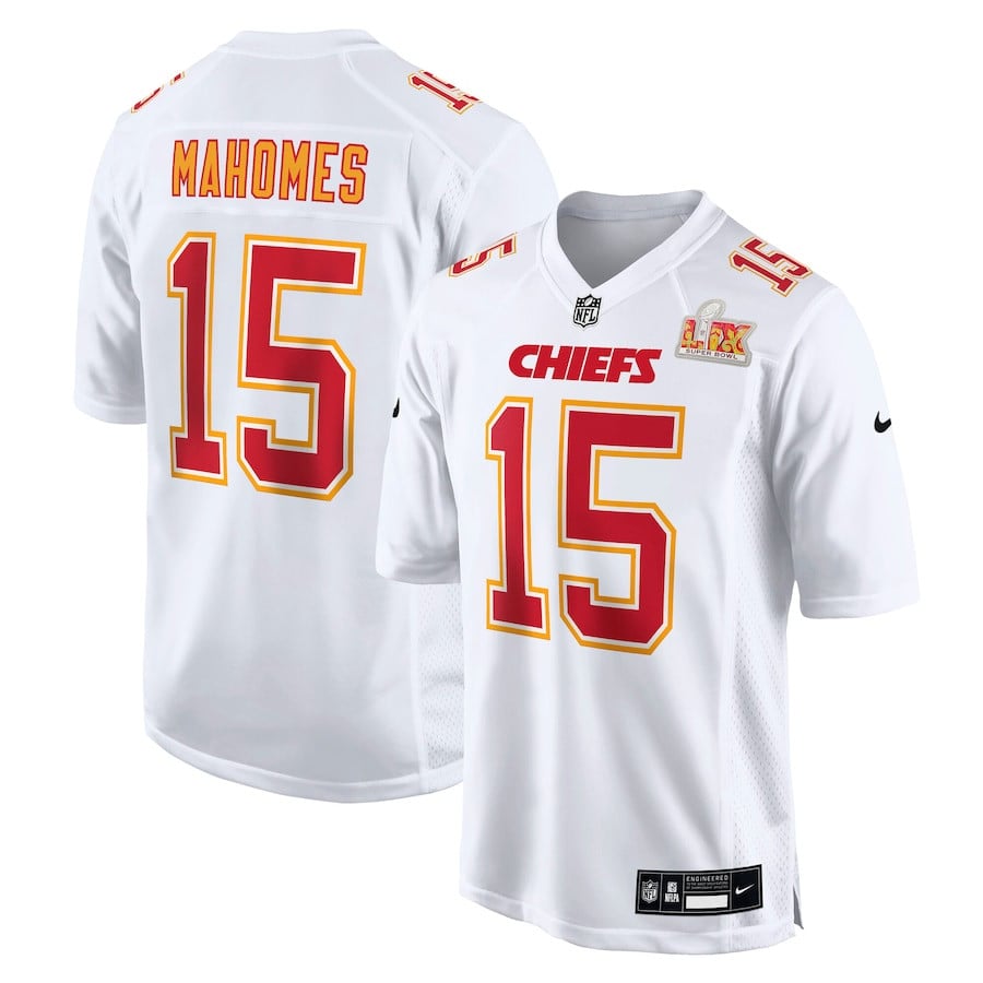 Patrick Mahomes 15 Kansas City Chiefs Super Bowl LIX Fashion Game Jersey - Tundra White JS9424 Saliibo