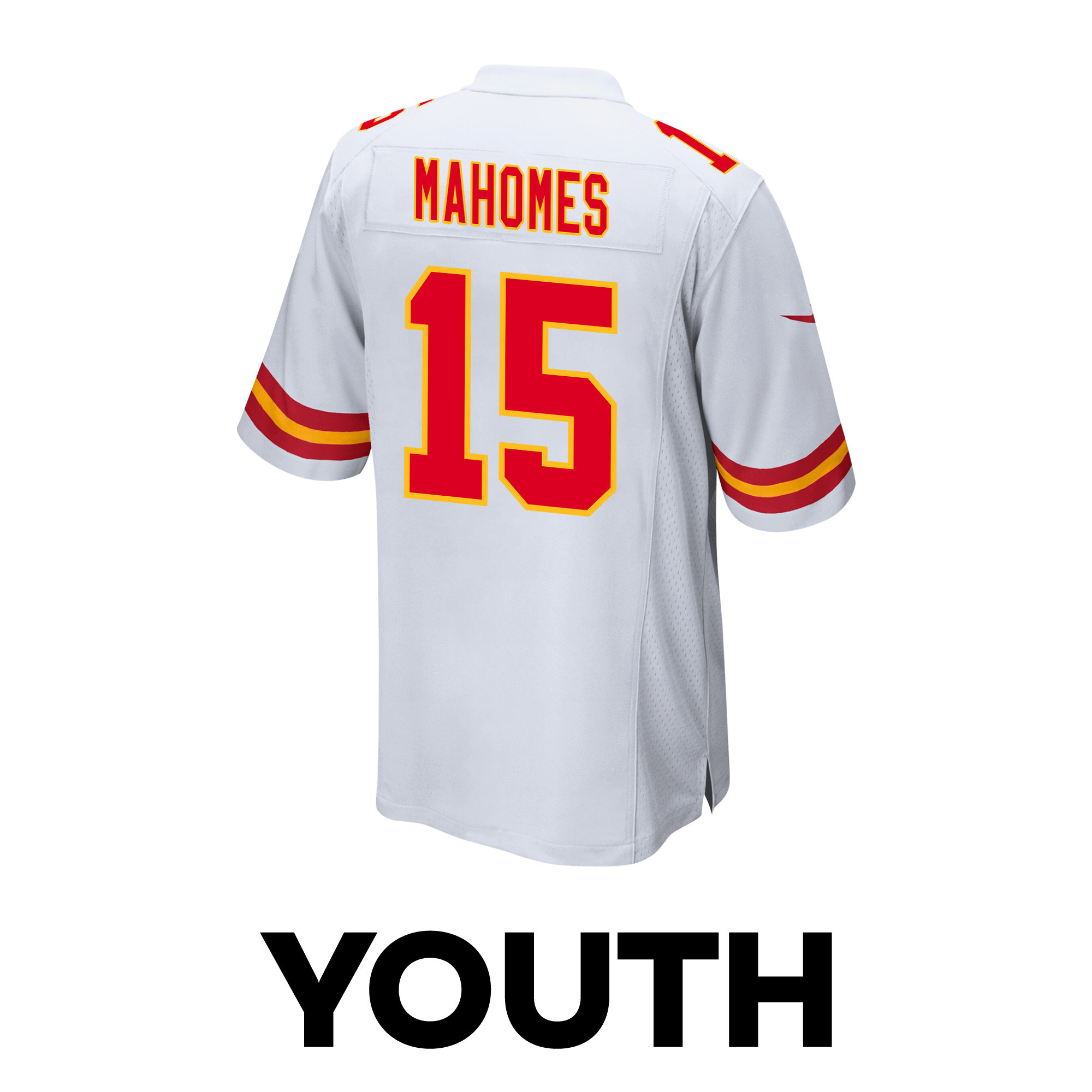 Patrick Mahomes 15 Kansas City Chiefs Super Bowl LVIII Champions 4X Game YOUTH Jersey - White JS6082 Saliibo - Image 3