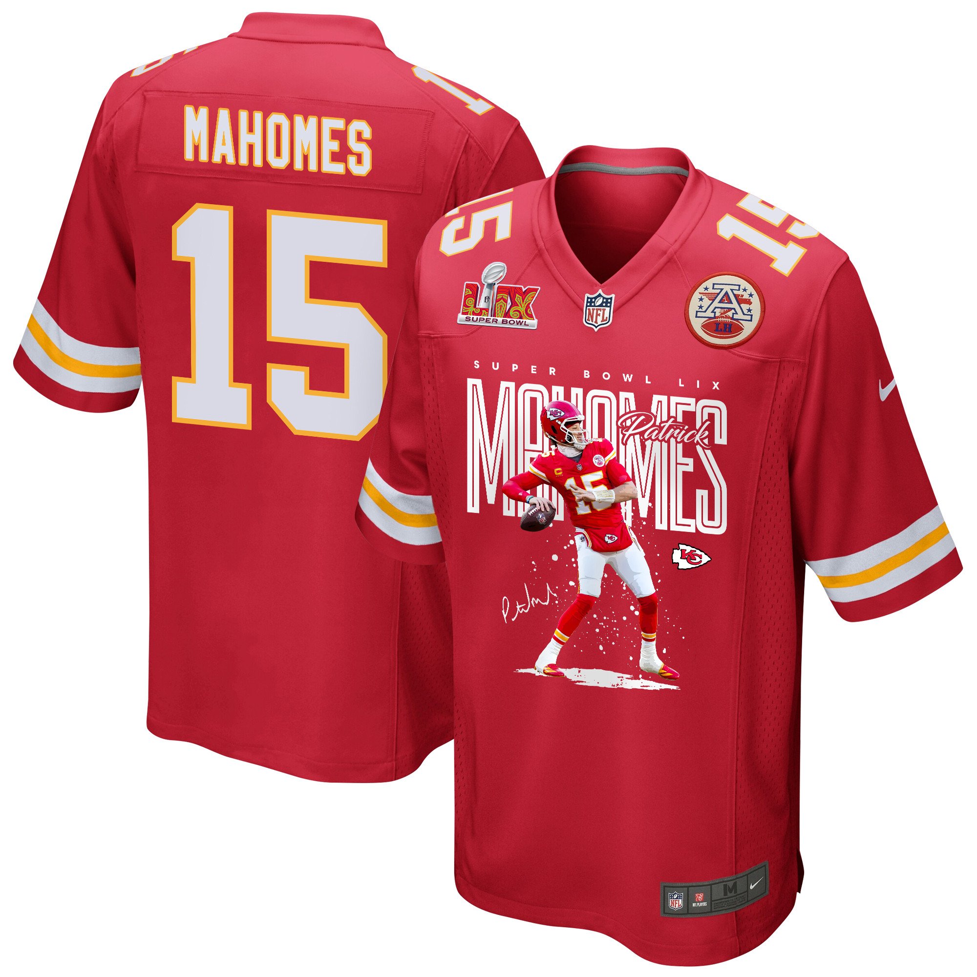 Patrick Mahomes 15 Kansas City Chiefs Throw The Ball Game Men Jersey - Red JS4431 Saliibo