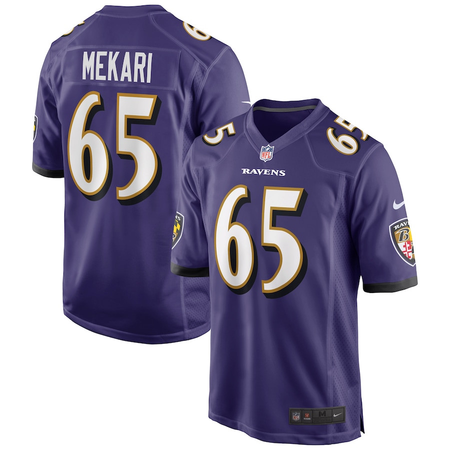 Patrick Mekari 65 Baltimore Ravens Men Game Jersey - Purple JS2664 Saliibo