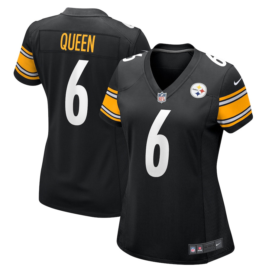 Patrick Queen 6 Pittsburgh Steelers Game Women Jersey - Black JS5949 Saliibo