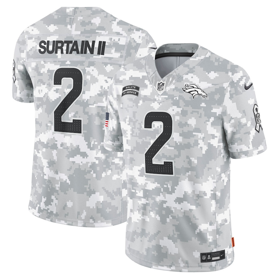 Patrick Surtain II 2 Denver Broncos 2024 Salute to Service Limited Men Jersey - Arctic Camo JS8052 Saliibo