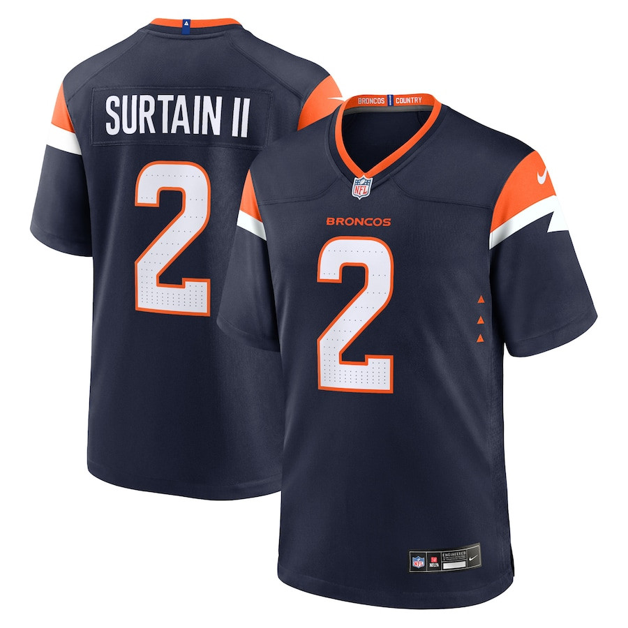 Patrick Surtain II 2 Denver Broncos Alternate Game Men Jersey - Navy JS7209 Saliibo
