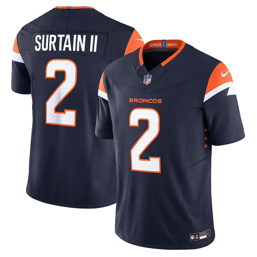 Patrick Surtain II 2 Denver Broncos Alternate Vapor F.U.S.E. Limited Men Jersey - Navy JS4174 Saliibo