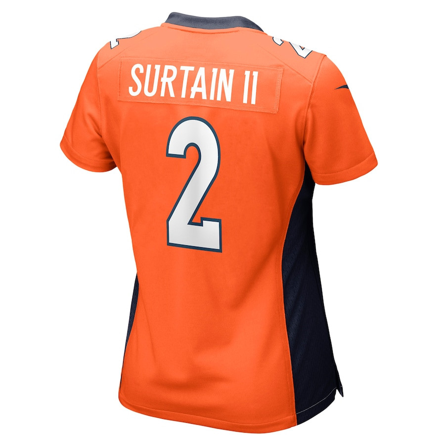 Patrick Surtain II 2 Denver Broncos Women Game Jersey - Orange JS4940 Saliibo - Image 3