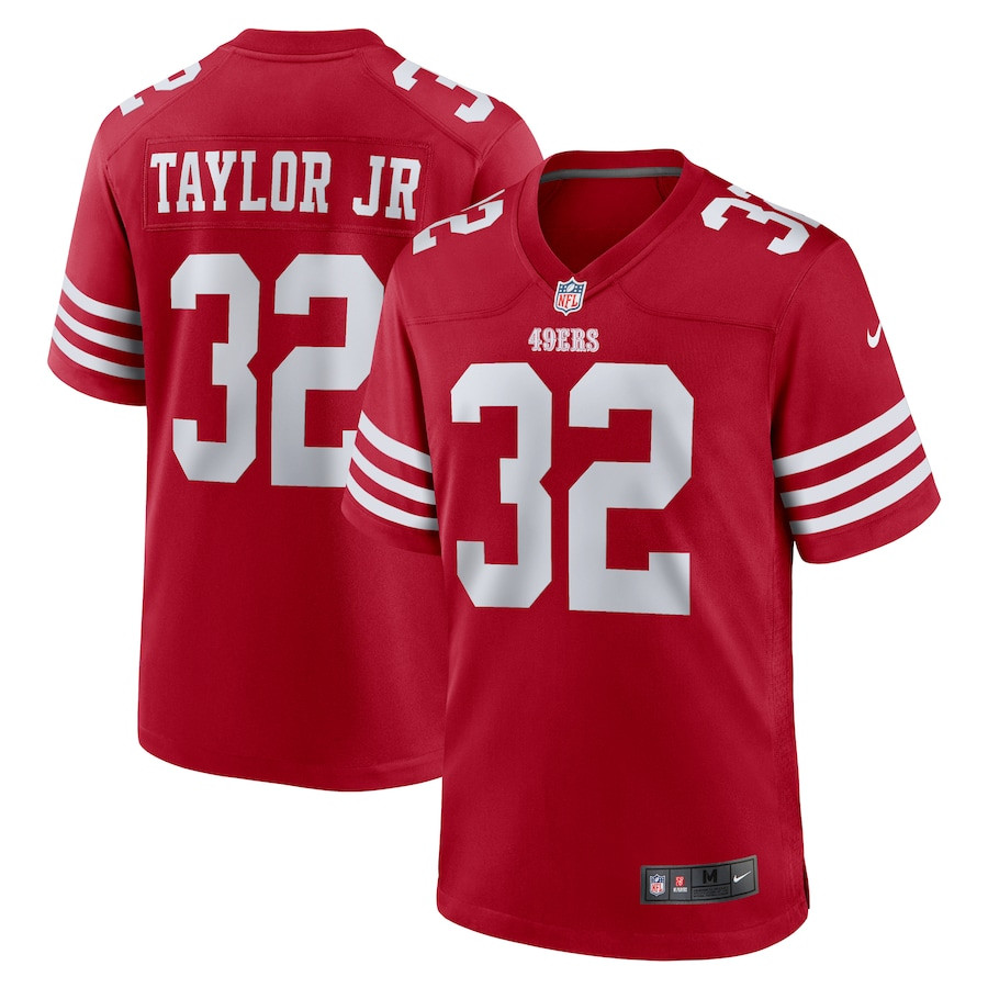 Patrick Taylor Jr. 32 San Francisco 49ers Team Game Men Jersey - Scarlet JS1539 Saliibo