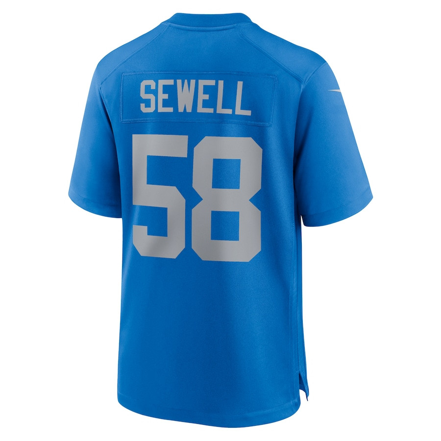 Penei Sewell 58 Detroit Lions Alternate Game Men Jersey - Blue JS8915 Saliibo - Image 3