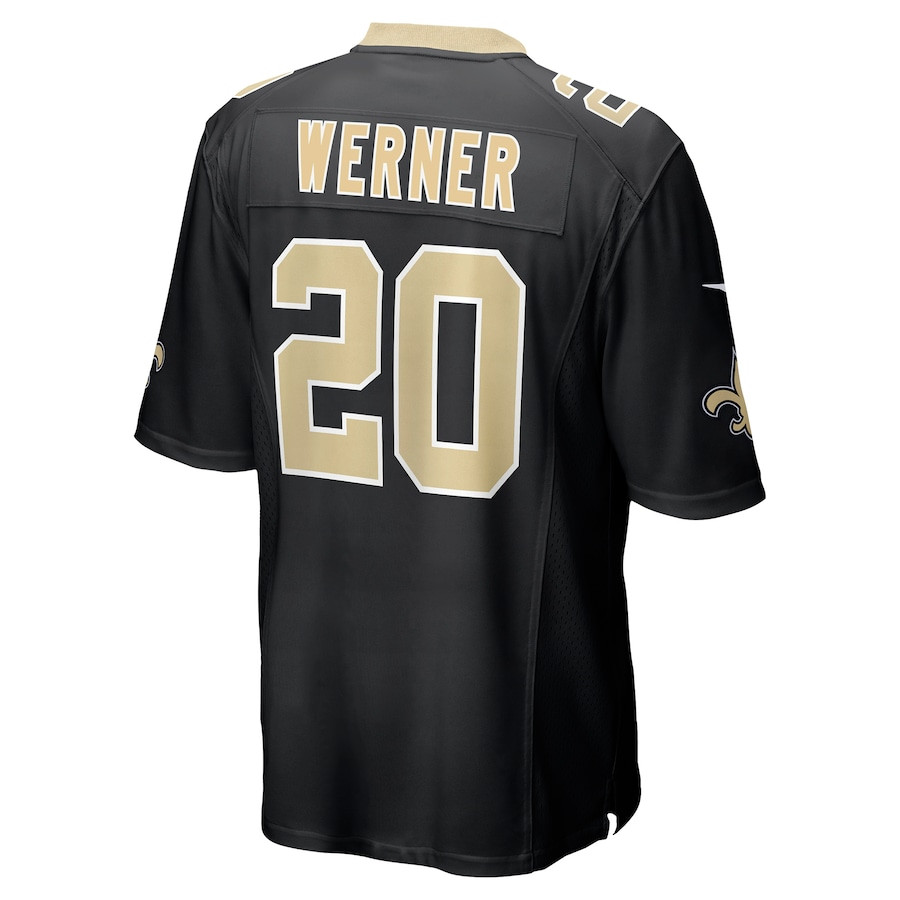 Pete Werner 20 New Orleans Saints Men Game Jersey - Black JS6080 Saliibo - Image 3