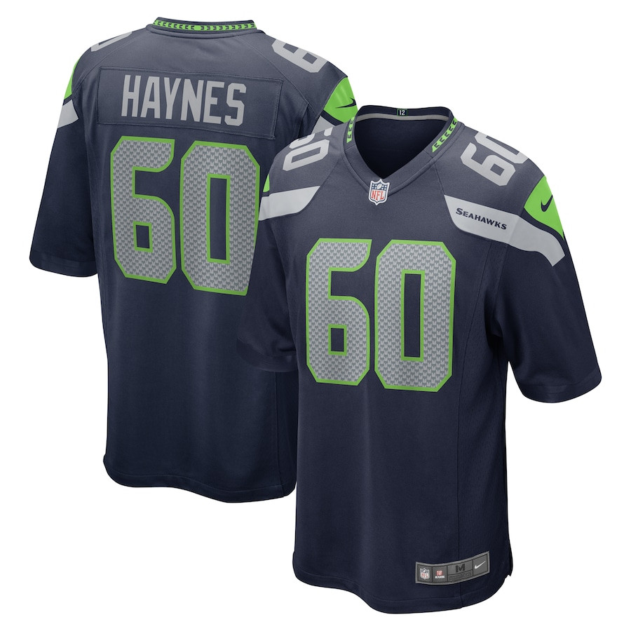 Phil Haynes 60 Seattle Seahawks Men Game Jersey - College Navy JS1658 Saliibo