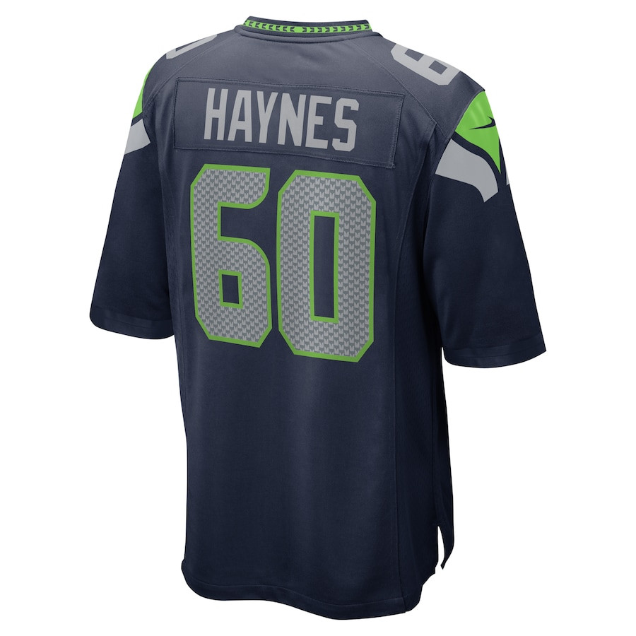 Phil Haynes 60 Seattle Seahawks Men Game Jersey - College Navy JS1658 Saliibo - Image 3
