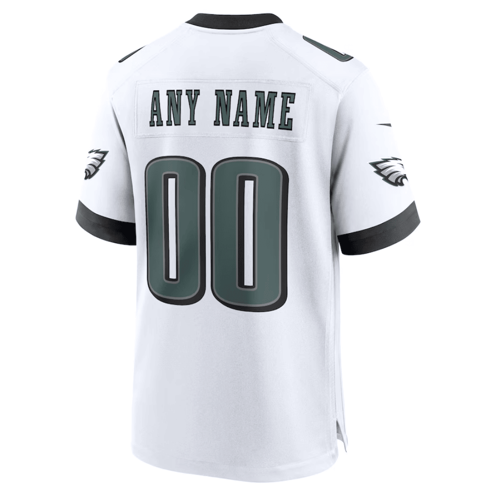Philadelphia Eagles NFC Championship Patch Game Men Custom Jersey - White JS7550 Saliibo - Image 3