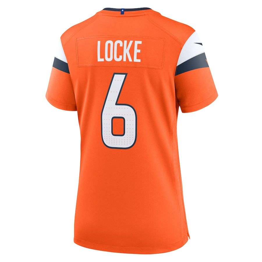 P.J. Locke 6 Denver Broncos Women's Team Game Jersey - Orange JS1424 Saliibo - Image 3