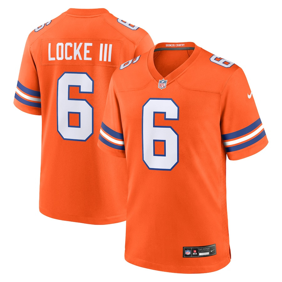 P.J. Locke III 6 Denver Broncos Mile High Collection 1977 Throwback Player Game Men Jersey - Orange JS7569 Saliibo