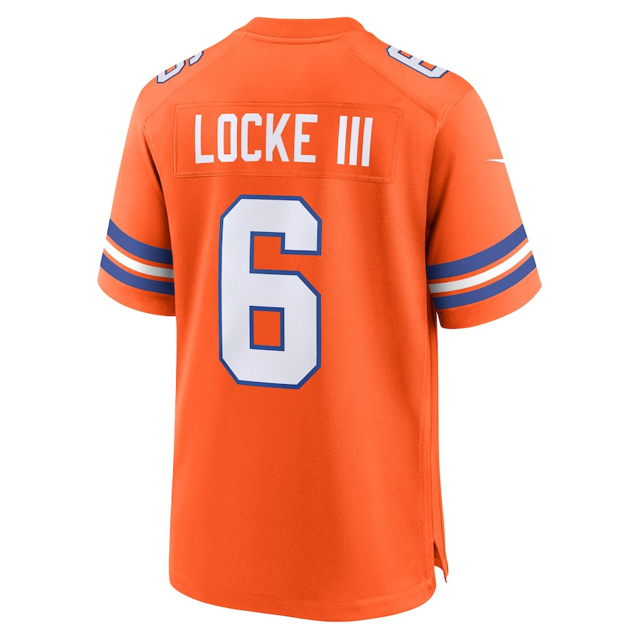 P.J. Locke III 6 Denver Broncos Mile High Collection 1977 Throwback Player Game Men Jersey - Orange JS7569 Saliibo - Image 3