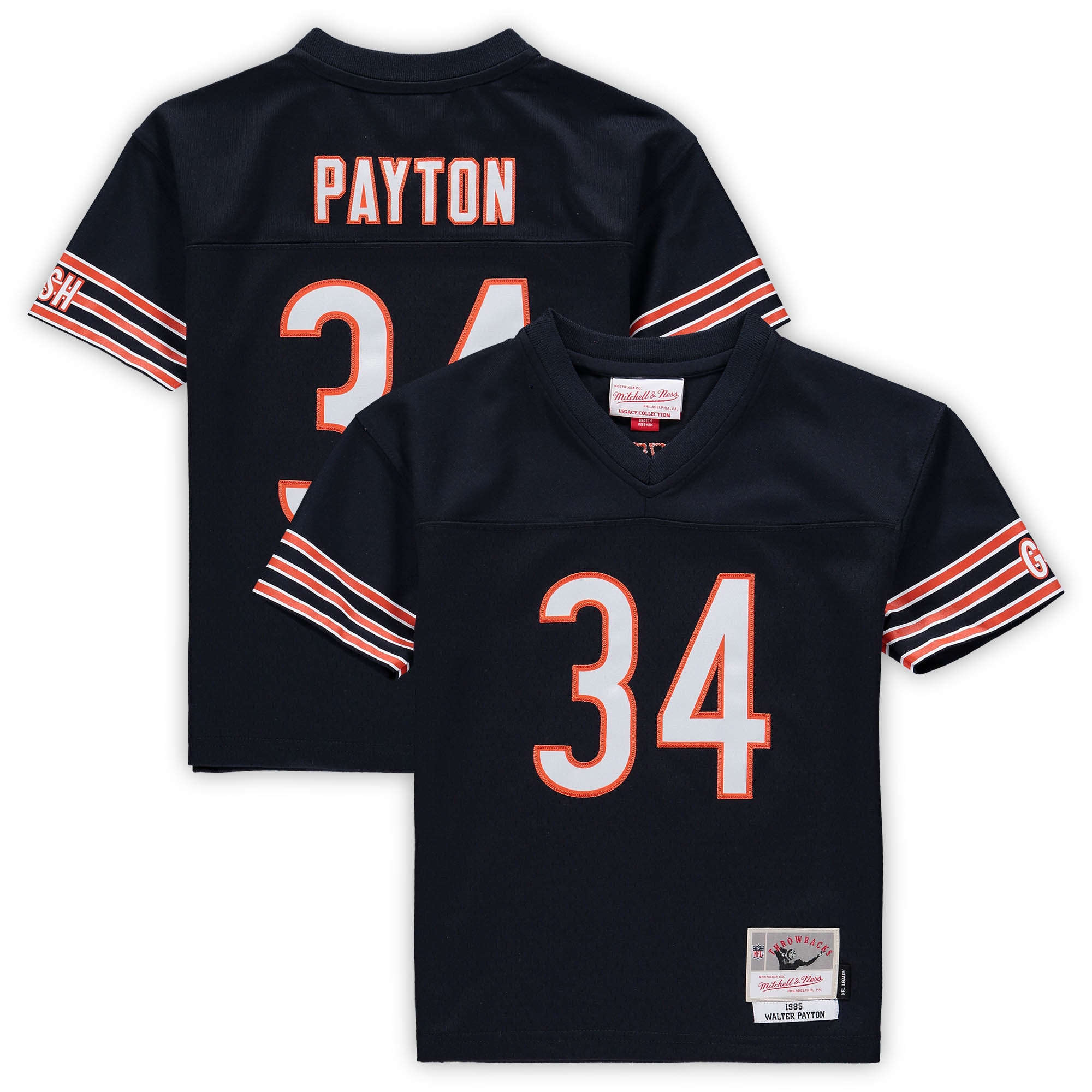 Preschool Chicago Bears Walter Payton Mitchell & Ness Navy Retired Legacy Jersey JS4889 Saliibo