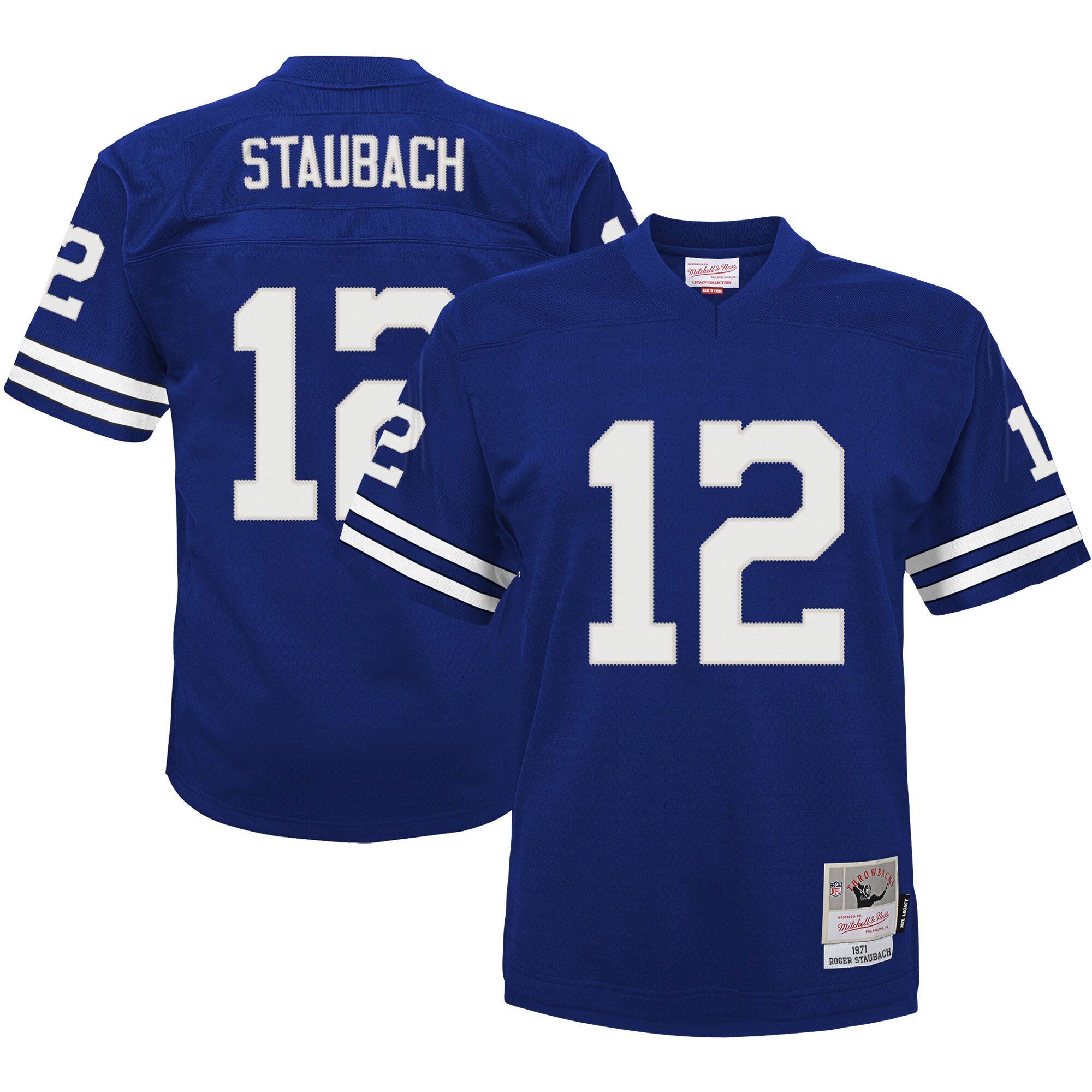 Preschool Dallas Cowboys Roger Staubach Mitchell & Ness Navy 1971 Retired Player Legacy Jersey JS4533 Saliibo