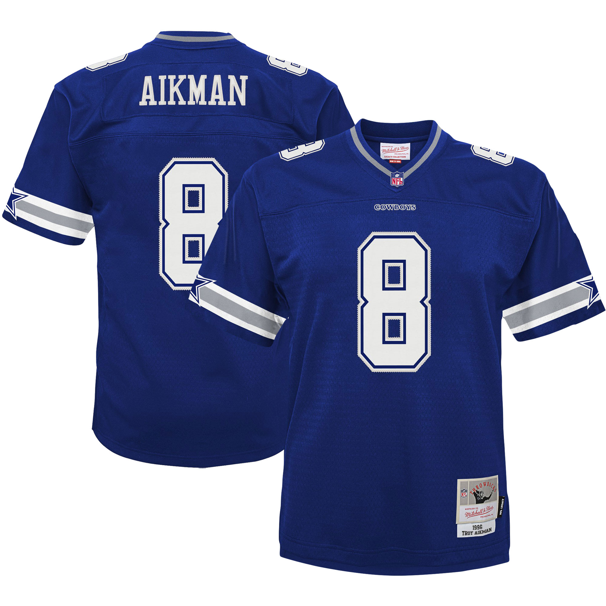 Preschool Dallas Cowboys Troy Aikman Mitchell & Ness Navy 1996 Retired Player Legacy Jersey JS4155 Saliibo