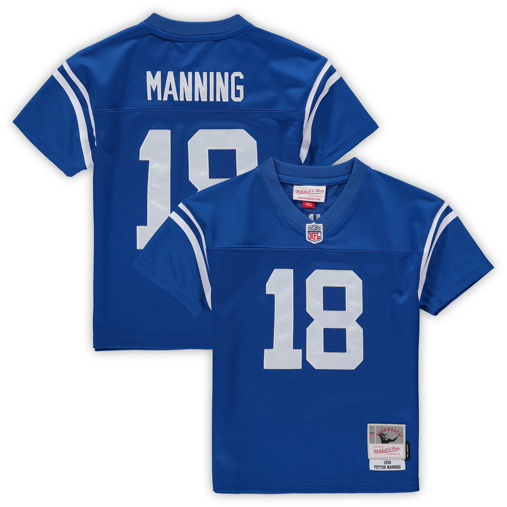 Preschool Indianapolis Colts Peyton Manning Mitchell & Ness Royal Retired Legacy Jersey JS5347 Saliibo