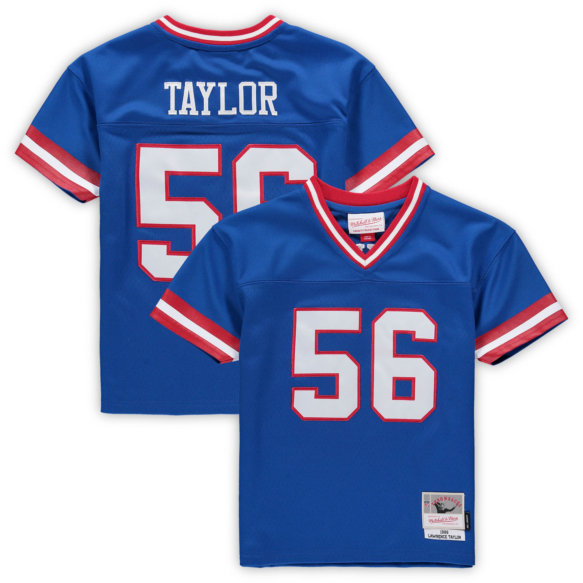 Preschool New York Giants Lawrence Taylor Mitchell & Ness Royal Retired Legacy Jersey JS4714 Saliibo