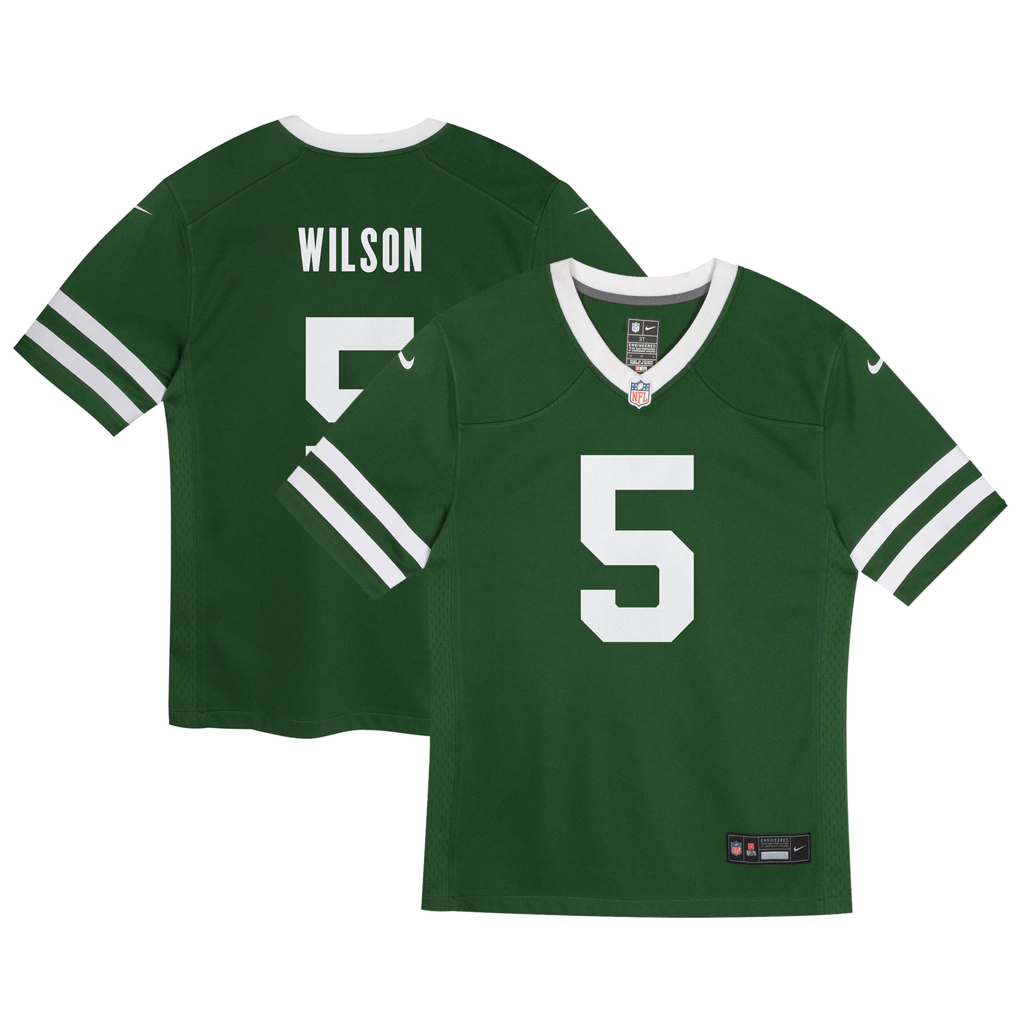 Preschool New York Jets Garrett Wilson Legacy Green Game Jersey JS1223 Saliibo
