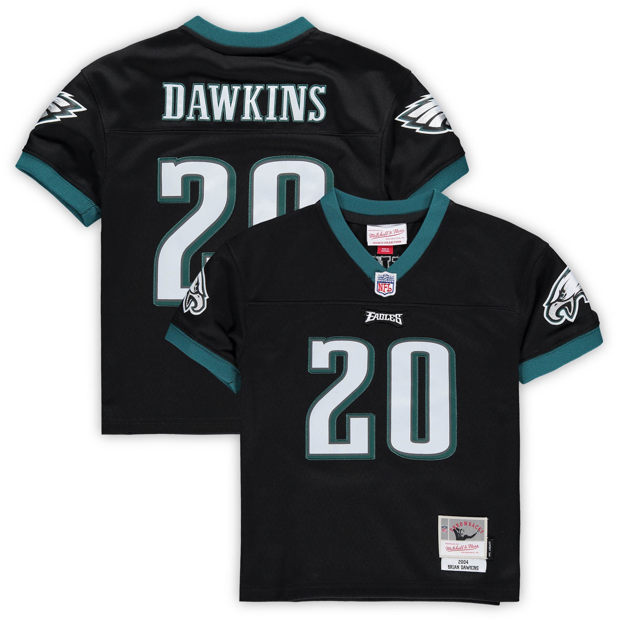 Preschool Philadelphia Eagles Brian Dawkins Mitchell & Ness Black Retired Legacy Jersey JS1205 Saliibo