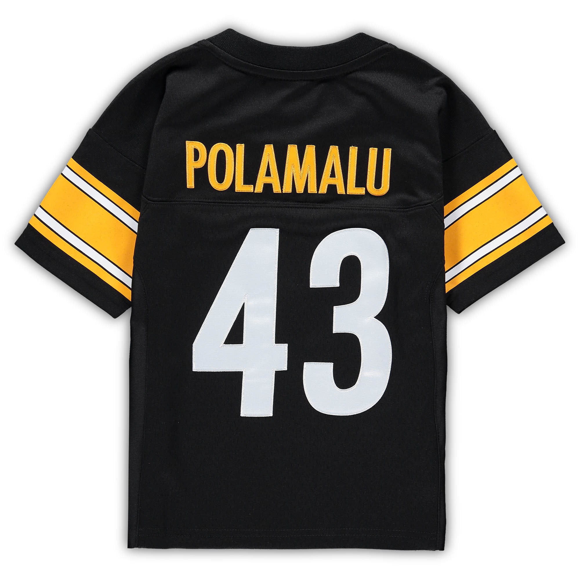 Preschool Pittsburgh Steelers Troy Polamalu Mitchell & Ness Black Retired Legacy Jersey JS2853 Saliibo - Image 3