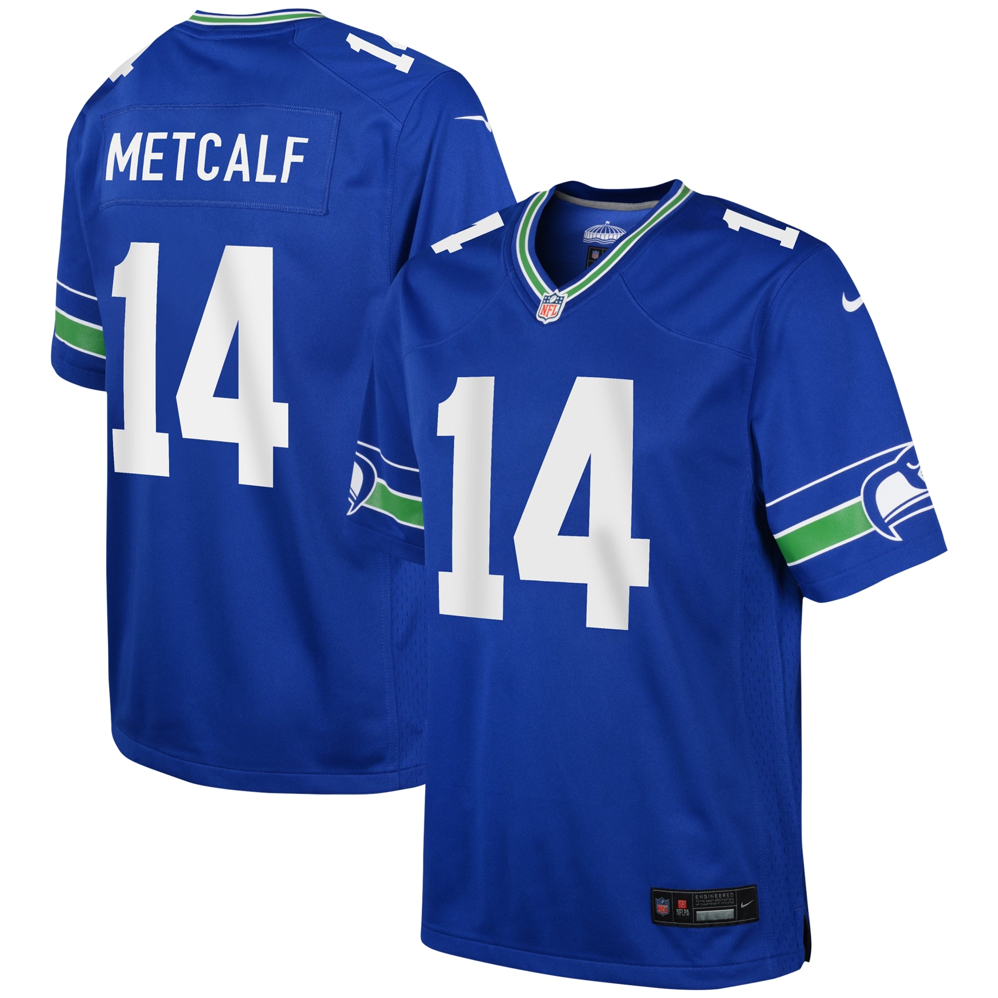 Preschool Seattle Seahawks DK Metcalf Royal Game Jersey JS7069 Saliibo
