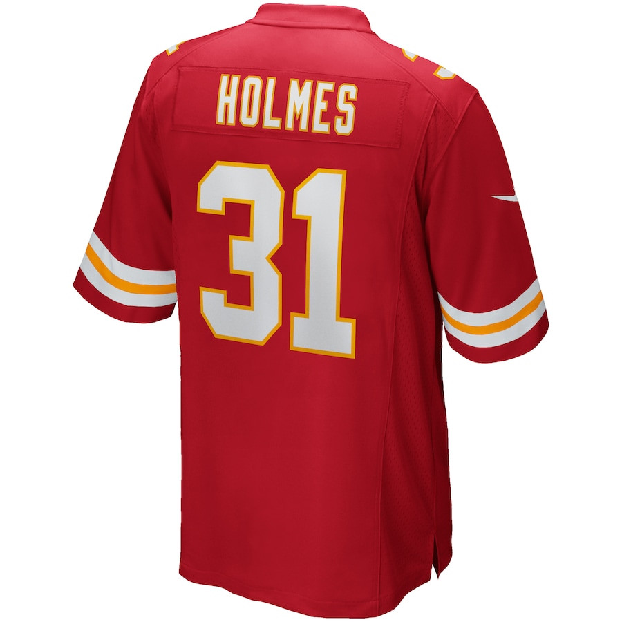 Priest Holmes 31 Kansas City Chiefs Men Game Retired Jersey - Red JS4709 Saliibo - Image 3