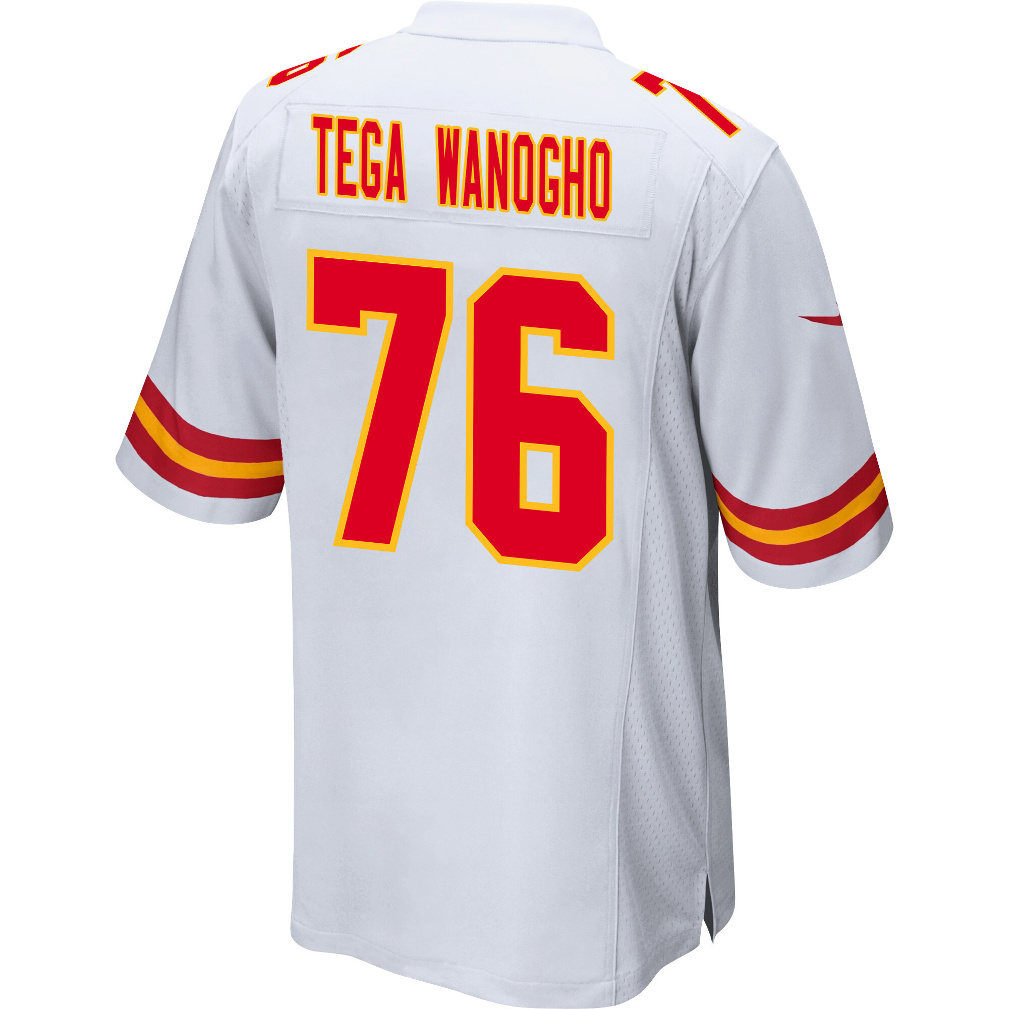 Prince Tega Wanogho 76 Kansas City Chiefs Super Bowl LVIII Champions 4 Stars Patch Game Men Jersey - White JS1602 Saliibo - Image 3
