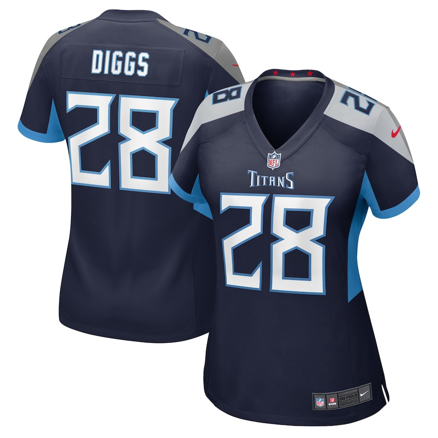 Quandre Diggs 28 Tennessee Titans Women's Game Jersey - Navy JS3697 Saliibo