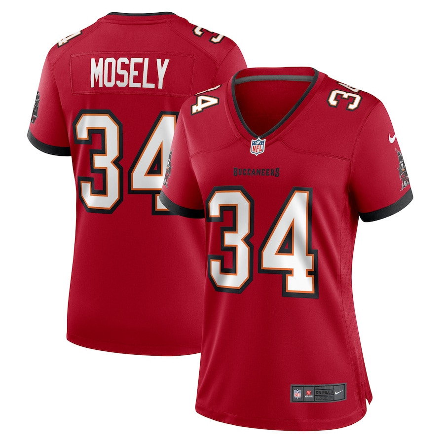 Quandre Mosely 34 Tampa Bay Buccaneers Women Game Jersey - Red JS3308 Saliibo