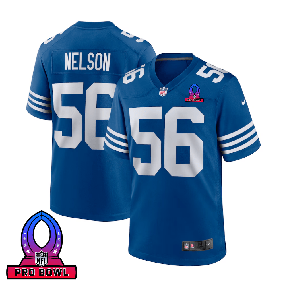 Quenton Nelson 56 Indianapolis Colts 2025 Pro Bowl Patch Game Men Jersey - Royal JS8083 Saliibo