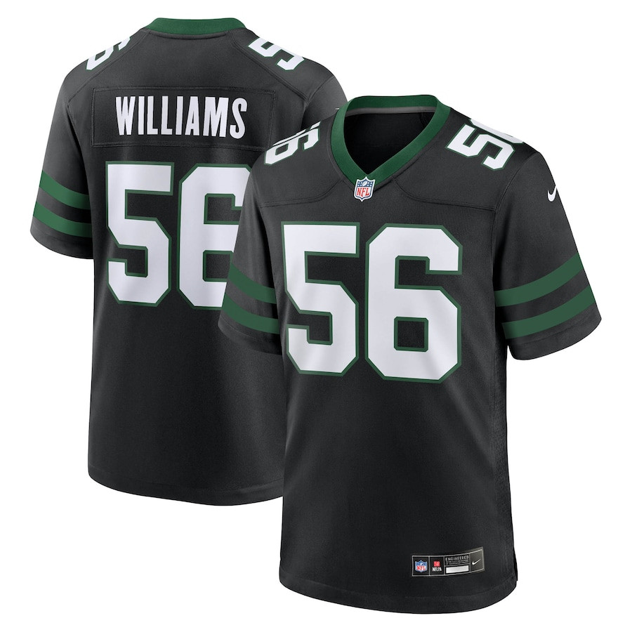 Quincy Williams 56 New York Jets Alternate Game Men Jersey - Legacy Black JS7829 Saliibo
