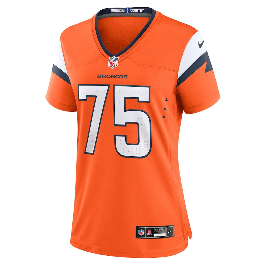 Quinn Bailey 75 Denver Broncos Team Game Women Jersey - Orange JS4409 Saliibo - Image 2