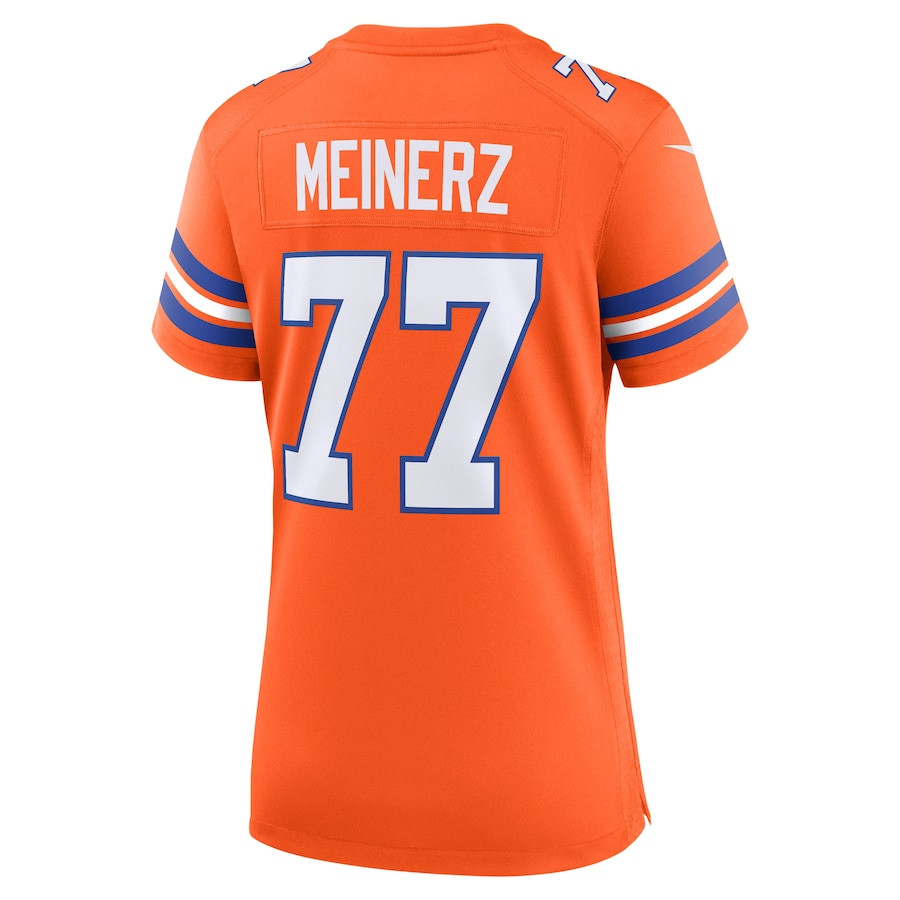 Quinn Meinerz 77 Denver Broncos Women's Mile High Collection 1977 Throwback Player Game Jersey - Orange JS2168 Saliibo - Image 3