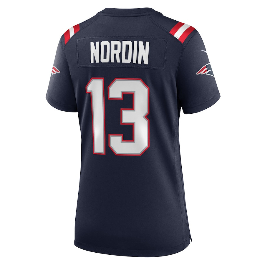 Quinn Nordin 13 New England Patriots Women Game Jersey - Navy JS8806 Saliibo - Image 3