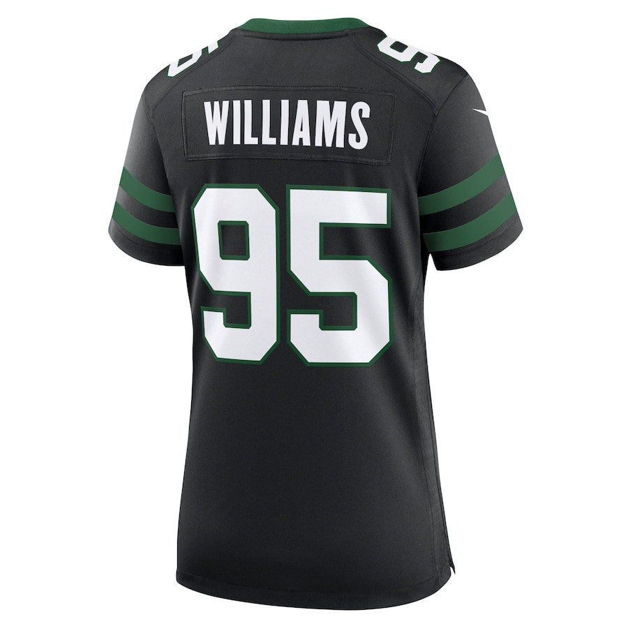 Quinnen Williams 95 New York Jets Alternate Game Women Jersey - Legacy Black JS9041 Saliibo - Image 3
