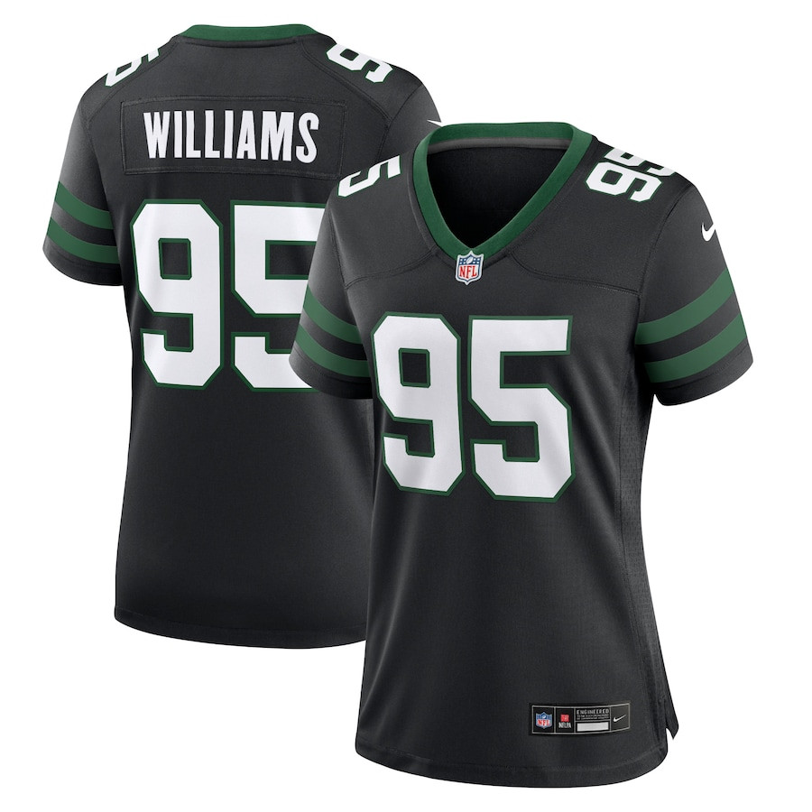 Quinnen Williams 95 New York Jets Alternate Game Women Jersey - Legacy Black JS9041 Saliibo