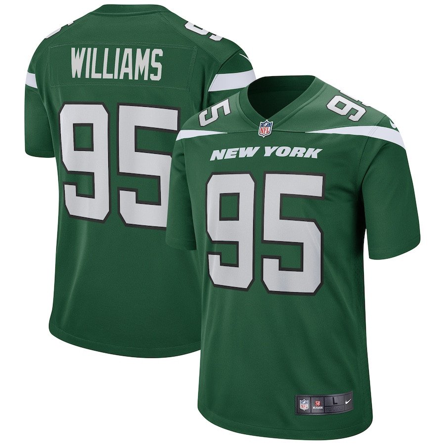 Quinnen Williams 95 New York Jets Men Game Jersey - Gotham Green JS1881 Saliibo