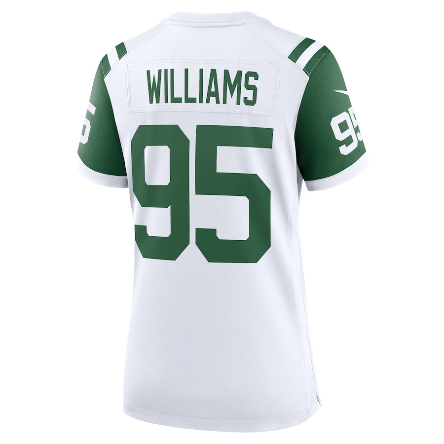 Quinnen Williams 95 New York Jets Women's Classic Alternate Game Jersey - White JS4397 Saliibo - Image 3