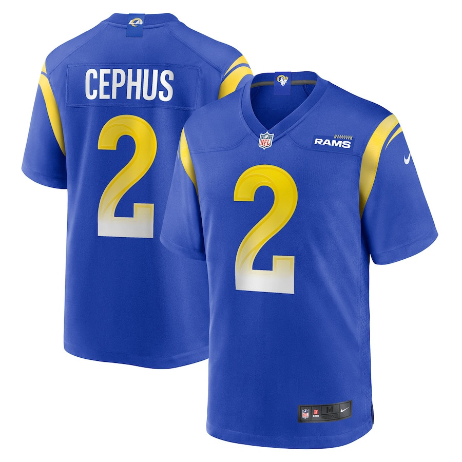 Quintez Cephus 2 Los Angeles Rams Team Game Men Jersey - Royal JS5645 Saliibo