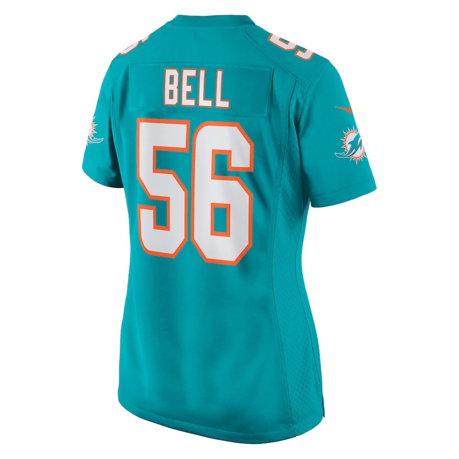 Quinton Bell 56 Miami Dolphins Game Women Jersey - Aqua JS1147 Saliibo - Image 3