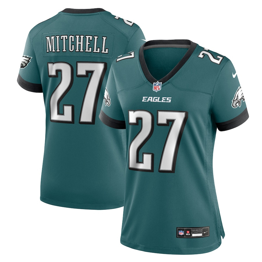 Quinyon Mitchell 27 Philadelphia Eagles Women's Team Game Jersey - Midnight Green JS8892 Saliibo