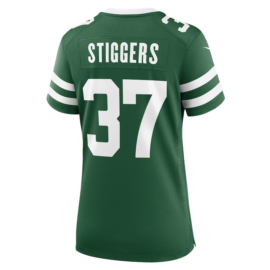 Qwan'tez Stiggers 37 New York Jets Women's Team Game Jersey - Legacy Green JS3983 Saliibo - Image 3