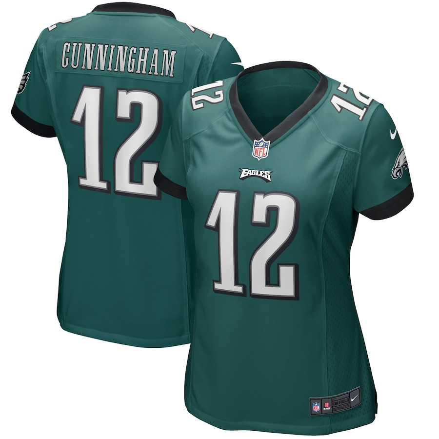 Randall Cunningham 12 Philadelphia Eagles Women's Game Retired Player Jersey - Midnight Green JS7047 Saliibo